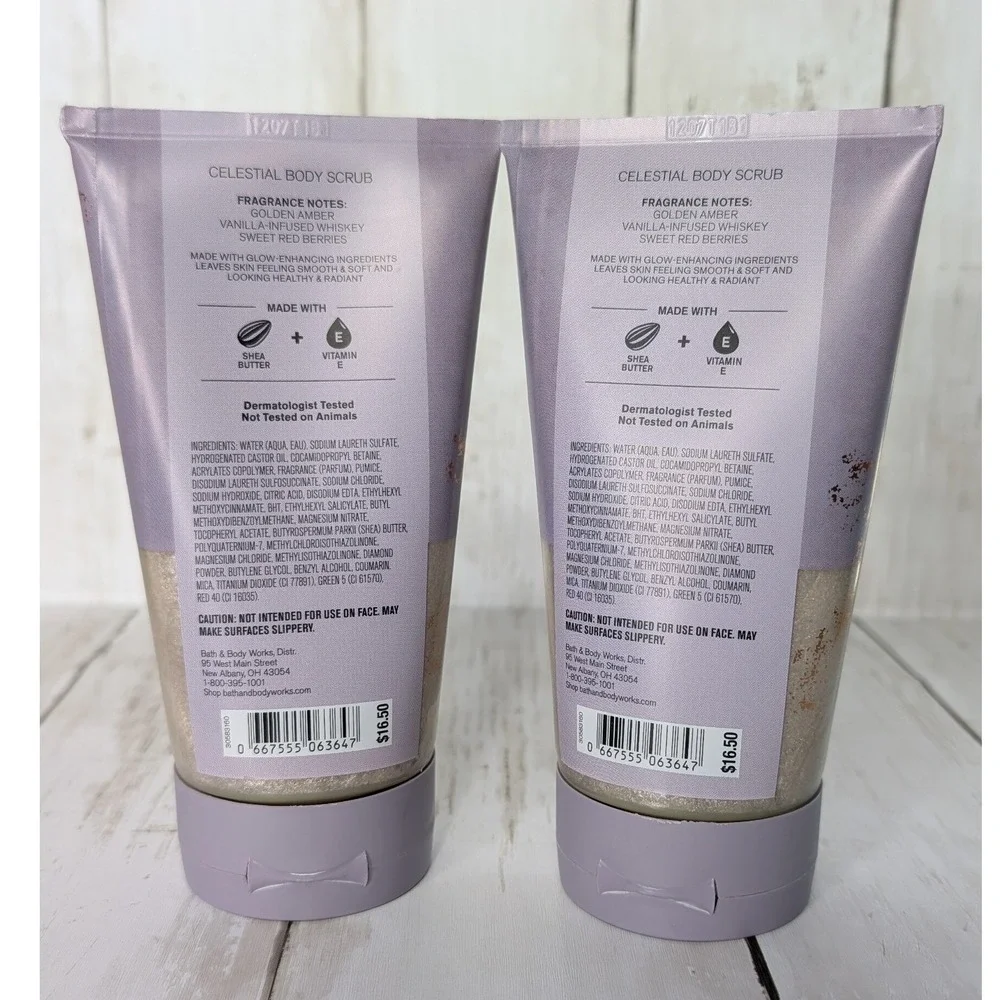 Bath & Body Works Sweet Whiskey Celestial Body Scrub 8oz Set of 2 NEW - Picture 2 of 3